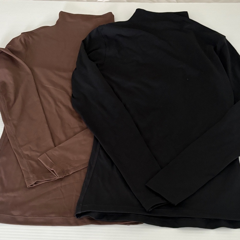 MOCKNECK BODY CONTOUR TOPS- size small (no size tag in shirts) - Picture 2 of 4